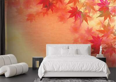 紅葉　葉　秋　背景	 Wall mural